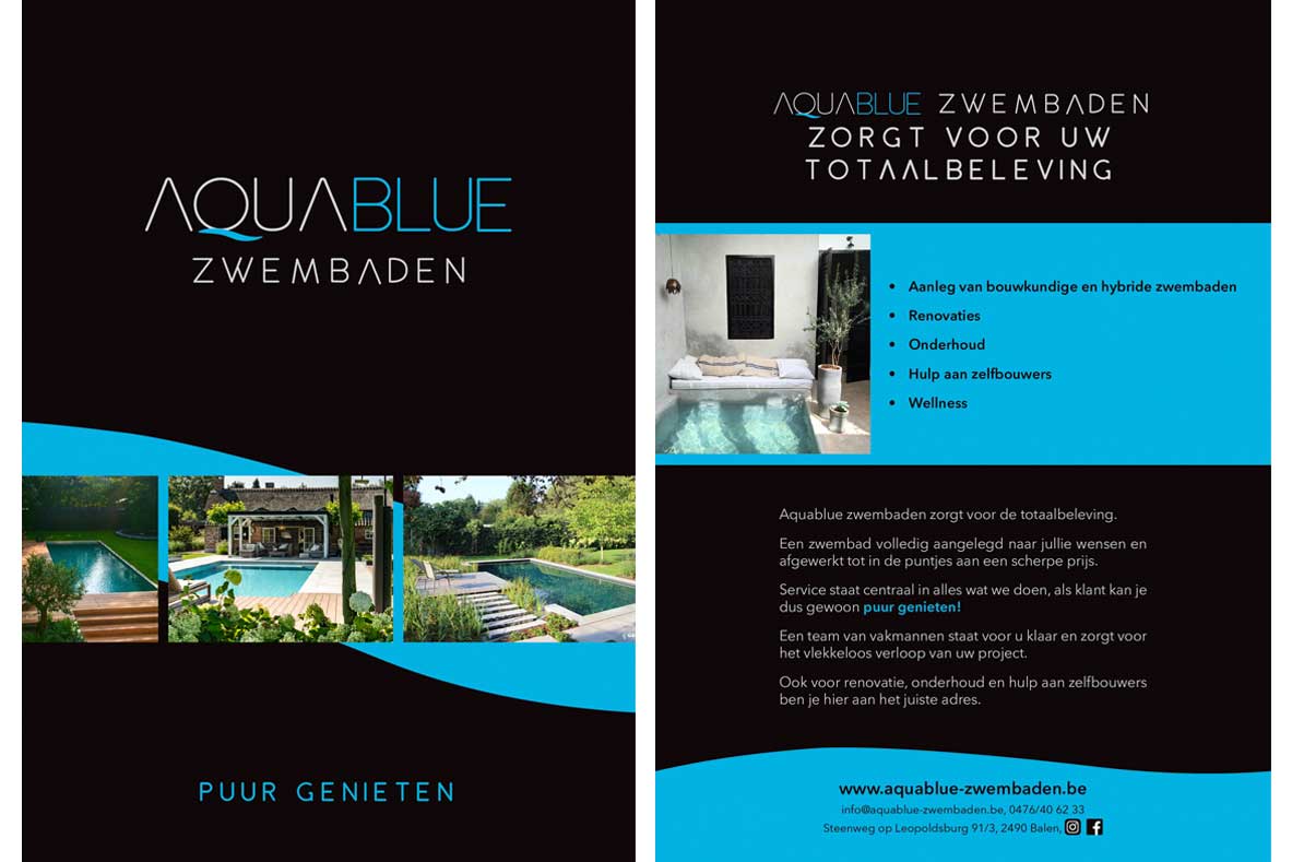 Flyer, ontwerp Aquablue